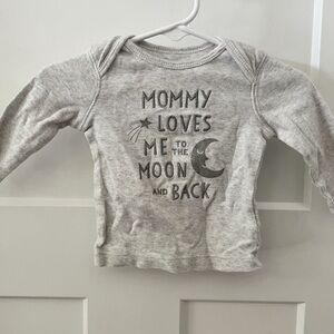 Carter's Gray Long Sleeve Tee with Moon Design